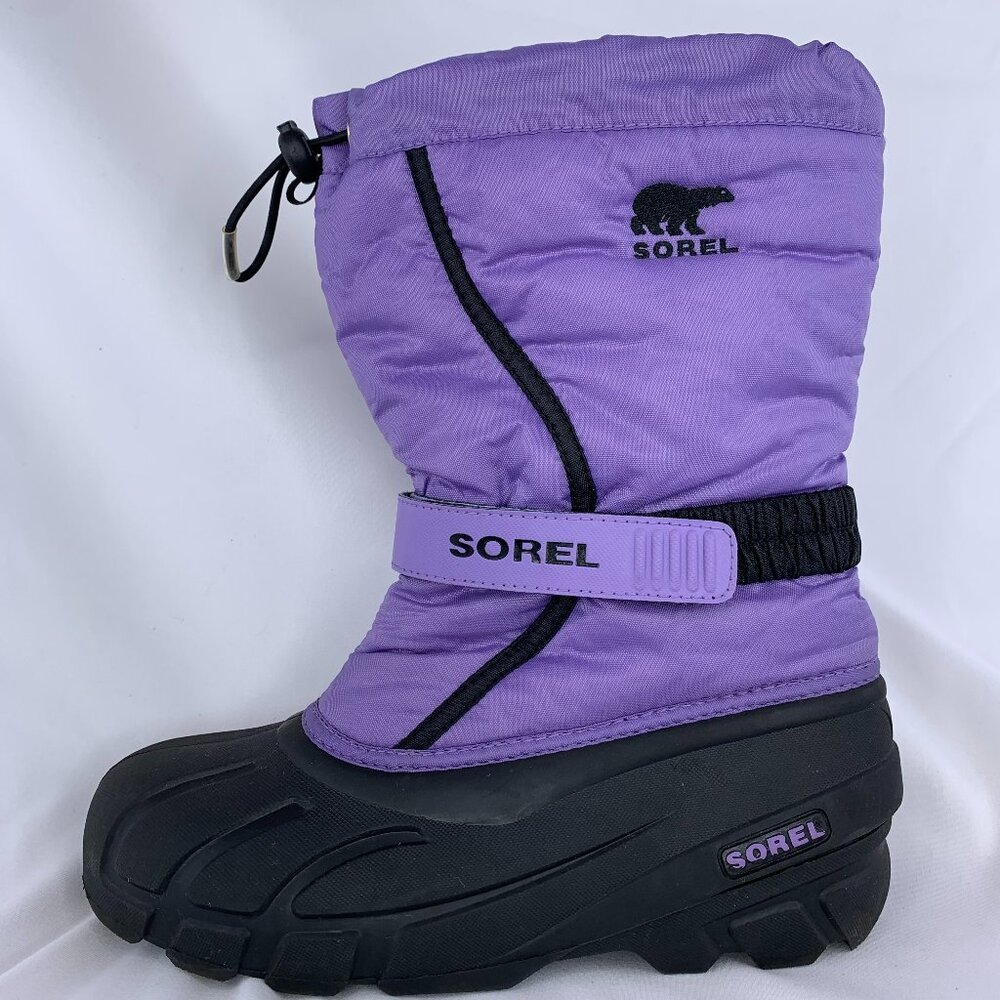 SOREL - Youth Flurry Winter Snow Boots for Kids, Purple, Size 6 - Picture 1 of 9